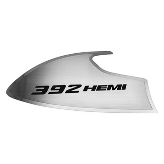 ACC® - Brushed Door Badge Plates with Black 392 HEMI Logo