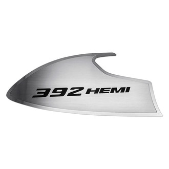 ACC® - Brushed Door Badge Plates with Sublime Green 392 HEMI Logo