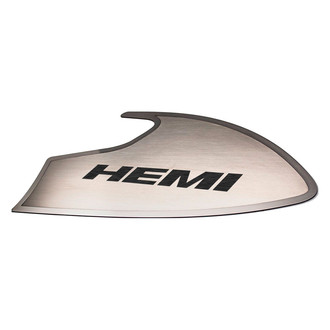 ACC® - Brushed Door Badge Plates with Brushed Black HEMI Logo