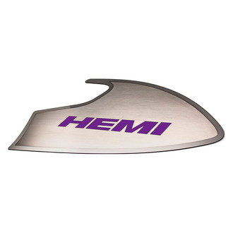 ACC® - Brushed Door Badge Plates with Purple HEMI Logo