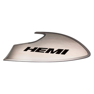 ACC® - Brushed Door Badge Plates with Black HEMI Logo
