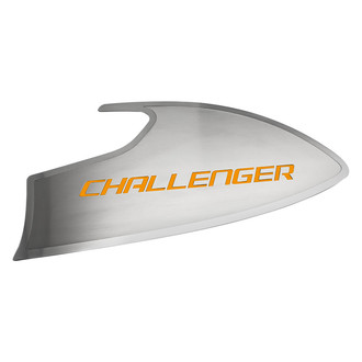 ACC® - Brushed Door Badge Plates with HEMI Orange Challenger Logo