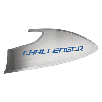 ACC® - Brushed Door Badge Plates with MOPAR Blue Challenger Logo