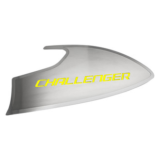 ACC® - Brushed Door Badge Plates with Yellow Challenger Logo