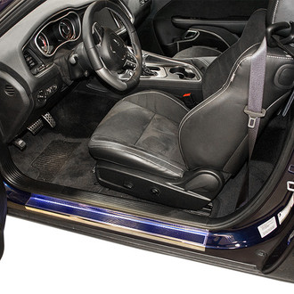 ACC® - Plain Style Illuminated Polished/Carbon Fiber Door Sills