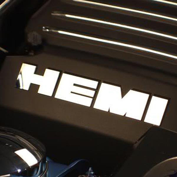 American Car Craft® - Brushed Engine Shroud "HEMI" Letters Set