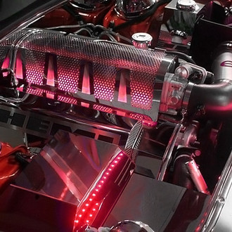 ACC® - Perforated Red Illuminated Polished Plenum Cover