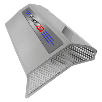 ACC® - MOPAR Licensed Series Blue Illuminated Polished Fuel Rail Covers with SRT8 Logo