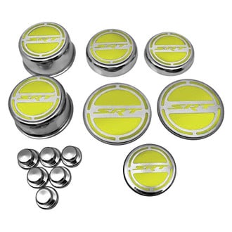 ACC® - Chrome Cap Cover Set with Sublime Green Solid SRT8 Logo