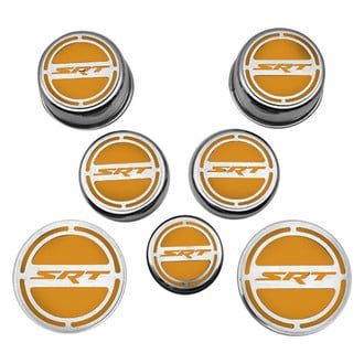ACC® - Chrome Cap Cover Set with HEMI Orange Solid SRT Logo