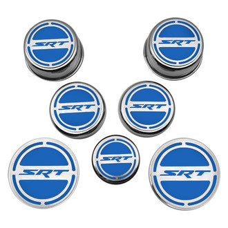 ACC® - Chrome Cap Cover Set with MOPAR Blue Solid SRT Logo