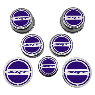 ACC® - Chrome Cap Cover Set with Plum Crazy Purple Solid SRT Logo