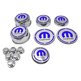 ACC® - Polished Cap Cover Set with Dark Blue Solid MOPAR M Logo