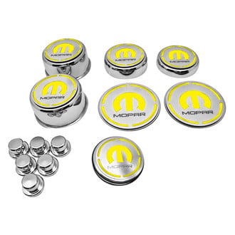 ACC® - Polished Cap Cover Set with Yellow Solid MOPAR M Logo