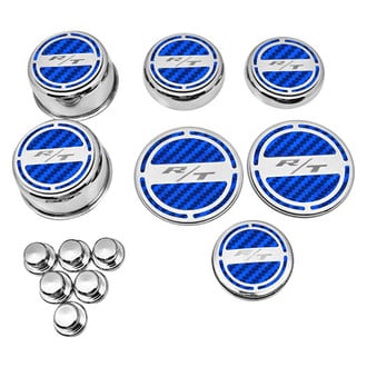 ACC® - Chrome Blue Carbon Fiber Cap Cover Set with RT Logo