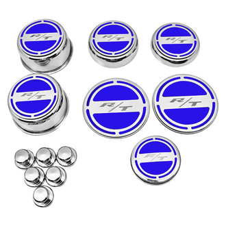 ACC® - Chrome Dark Blue Solid Cap Cover Set with RT Logo