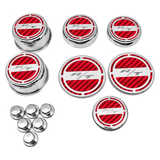 ACC® - Chrome Red Carbon Fiber Cap Cover Set with RT Logo