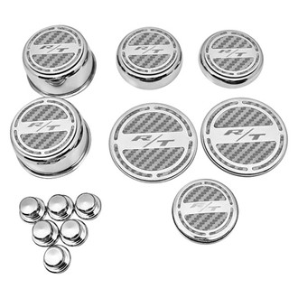ACC® - Chrome White Carbon Fiber Cap Cover Set with RT Logo