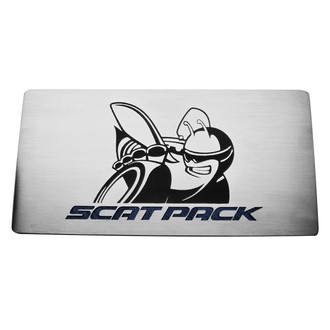 ACC® - Brushed Fuse Box Cover Top Plate with Brushed Black Solid SuperBee Logo