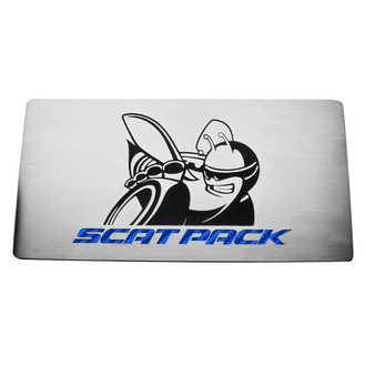 ACC® - Brushed Fuse Box Cover Top Plate with Blue Carbon Fiber SuperBee Logo