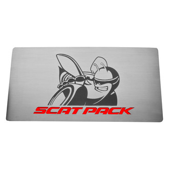ACC® - Brushed Fuse Box Cover Top Plate with Bright Red Solid SuperBee Logo