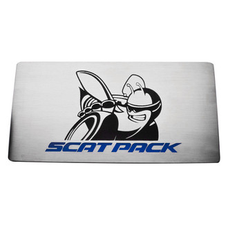 ACC® - Brushed Fuse Box Cover Top Plate with Dark Blue Solid SuperBee Logo