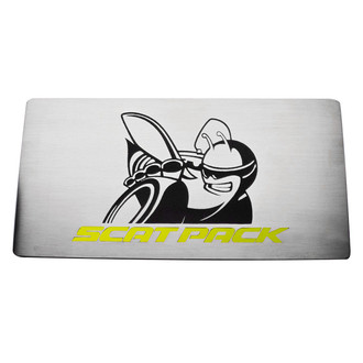 ACC® - Brushed Fuse Box Cover Top Plate with Sublime Green Solid SuperBee Logo