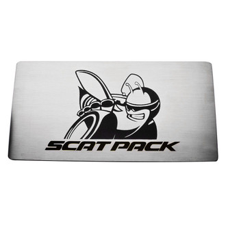 ACC® - Brushed Fuse Box Cover Top Plate with Black Solid SuperBee Logo