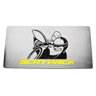 ACC® - Brushed Fuse Box Cover Top Plate with Yellow Solid SuperBee Logo