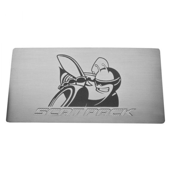 American Car Craft® - Brushed Fuse Box Cover Top Plate with White SuperBee Logo