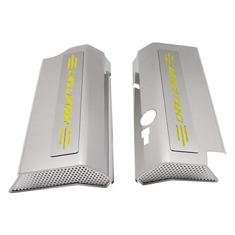 ACC® - Non-Illuminated Polished Fuel Rail Covers with Sublime Green Solid Challenger Logo