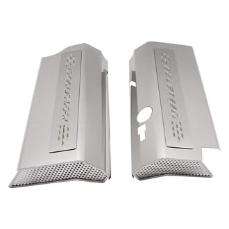 ACC® - Non-Illuminated Polished Fuel Rail Covers with White Carbon Fiber Challenger Logo