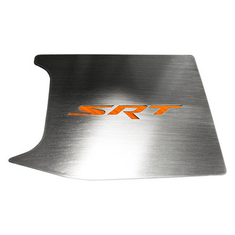 ACC® - Brushed Anti Lock Brake Cover Top Plate with Orange Carbon Fiber SRT Logo