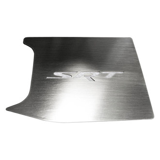 ACC® - Brushed Anti Lock Brake Cover Top Plate with White Carbon Fiber SRT Logo