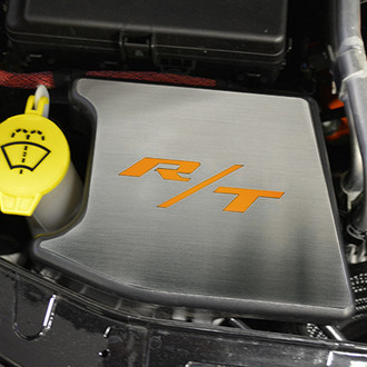 ACC® - Brushed Anti Lock Brake Cover Top Plate with HEMI Orange Solid RT Logo