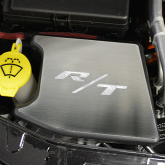 ACC® - Brushed Anti Lock Brake Cover Top Plate with White Carbon Fiber RT Logo