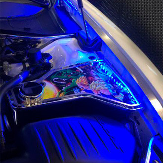 ACC® - Blue Illuminated Polished Fender Caps