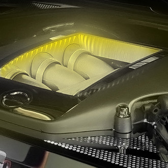 ACC® - Yellow Illuminated Polished Engine Shroud Cover