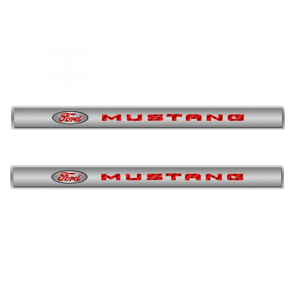 American Car Craft® - Door Sills with Mustang Logo