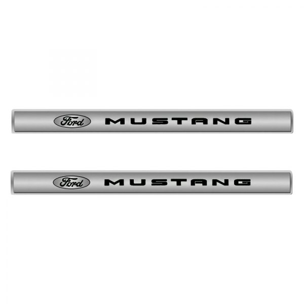 American Car Craft® - Door Sills with Mustang Logo