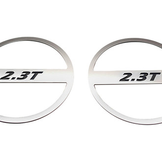 ACC® - Polished Mid-Range Speaker Trim Kit with Black 2.3T Logo