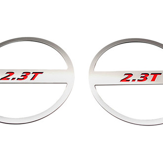 ACC® - Polished Mid-Range Speaker Trim Kit with Bright Red 2.3T Logo