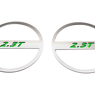 ACC® - Polished Mid-Range Speaker Trim Kit with Green 2.3T Logo