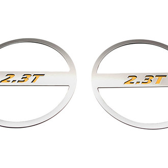 ACC® - Polished Mid-Range Speaker Trim Kit with Orange 2.3T Logo