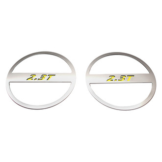 ACC® - Polished Mid-Range Speaker Trim Kit with Yellow 2.3T Logo
