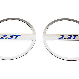 ACC® - Brushed Mid-Range Speaker Trim Kit with Blue 2.3T Logo