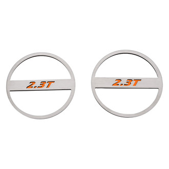 ACC® - Brushed Mid-Range Speaker Trim Kit with Ford Orange 2.3T Logo