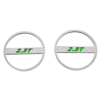 ACC® - Brushed Mid-Range Speaker Trim Kit with Synergy Green 2.3T Logo