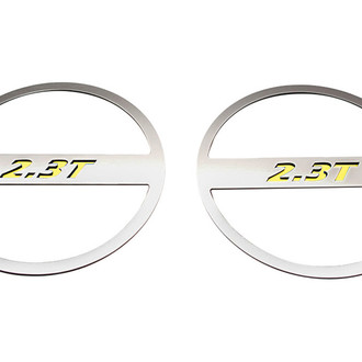ACC® - Brushed Mid-Range Speaker Trim Kit with Yellow 2.3T Logo