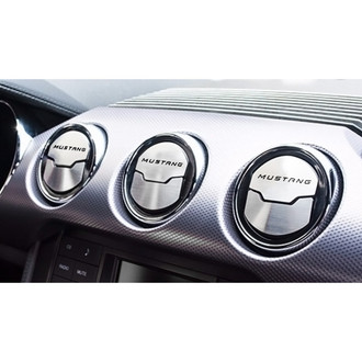 ACC® - A/C Vent Duct Covers with Brushed Black Mustang Logo